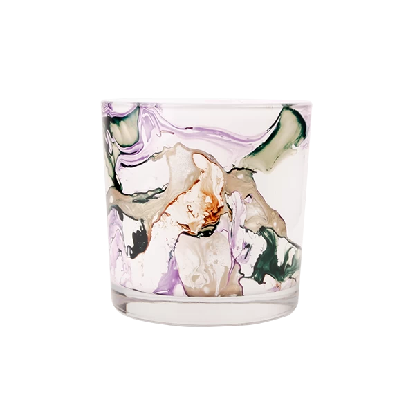 swirl glass candle glass