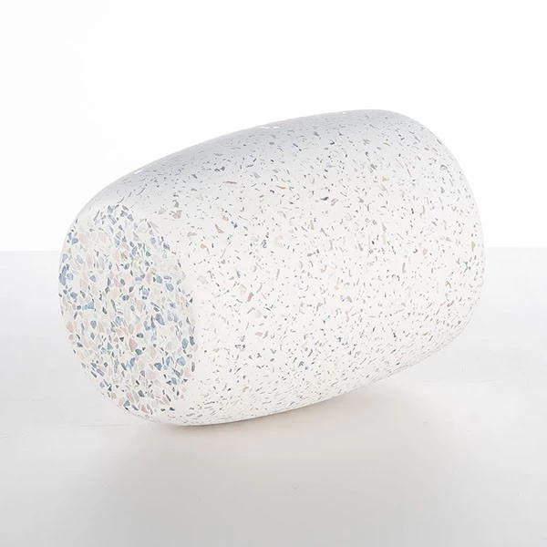 Suporte de vela de cimento branco terrazzo 19 onças atacado