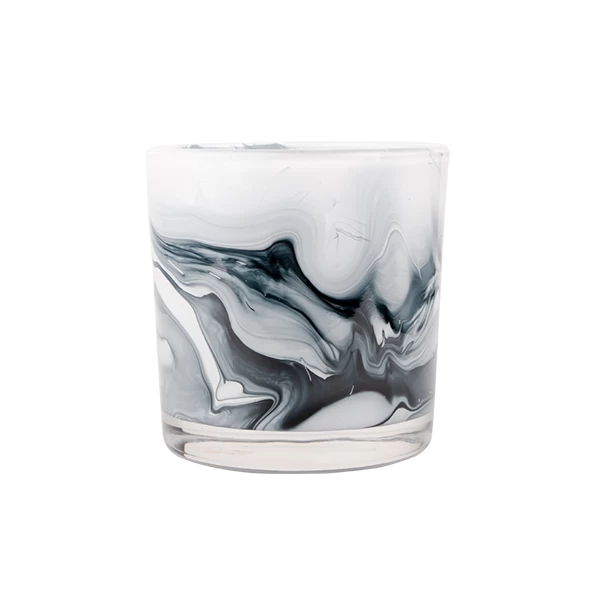 swirl glass candle glass