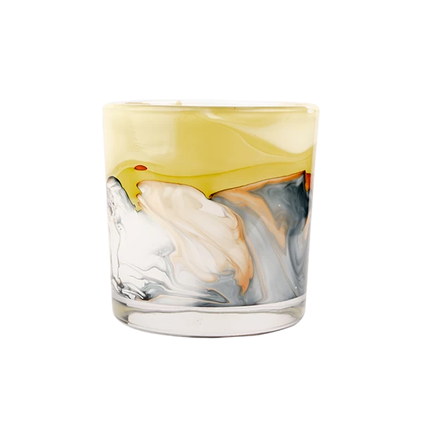 swirl glass candle glass
