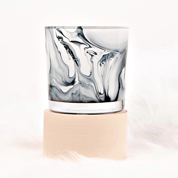 watercolor glass candle jar