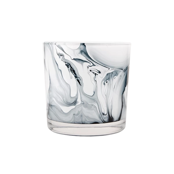 swirl glass candle glass