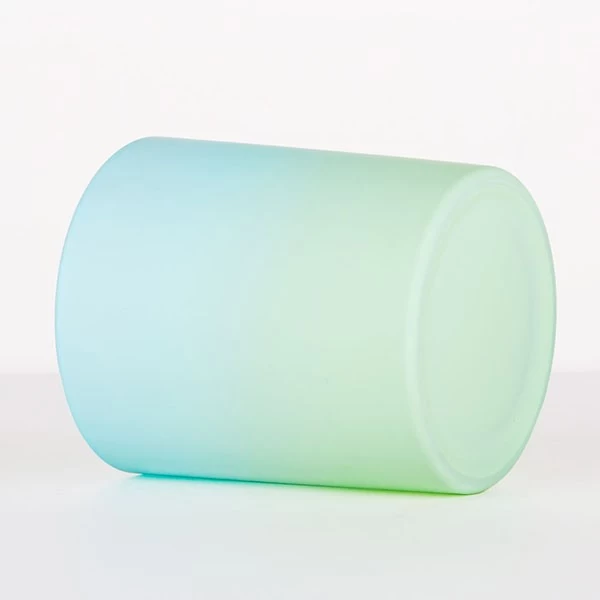 colored glass candle holder