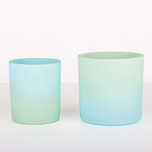 two wick glass candle holder