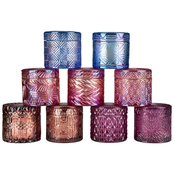 empty glass candle jar with lid