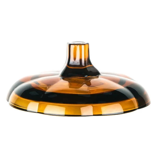 12oz Glass Bourbon Pumpkin Candle Holder Amber