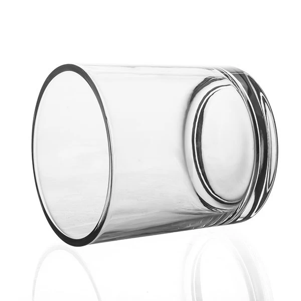 thick glass candle jar
