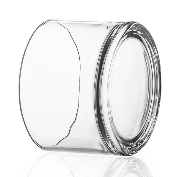 plain glass candle holder