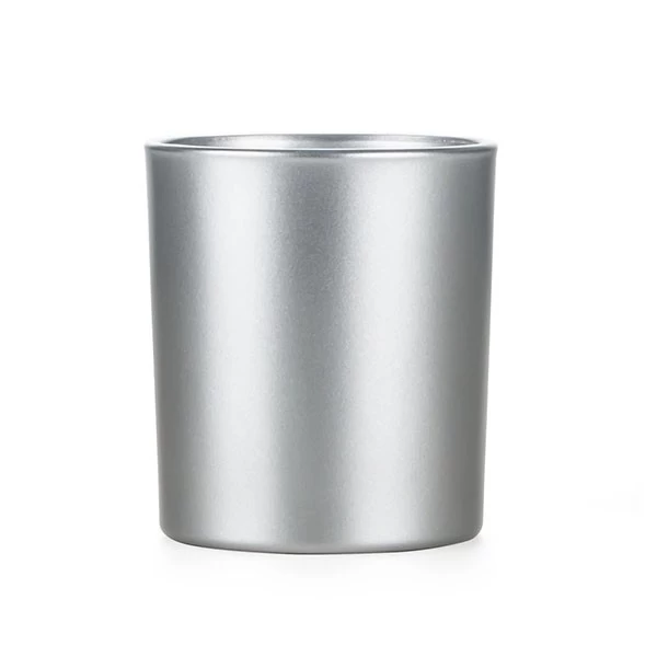 matte color glass candle jar