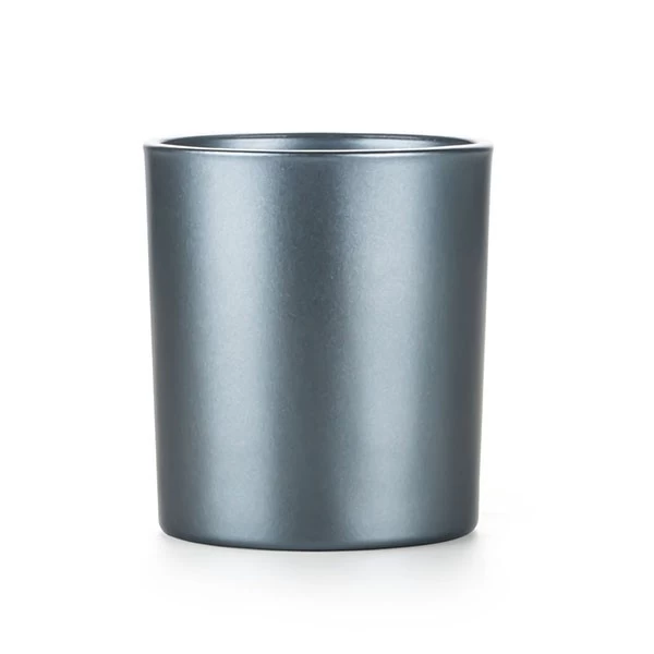 matte color glass candle jar