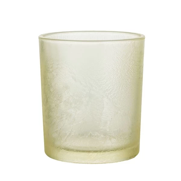 color glass candle jar
