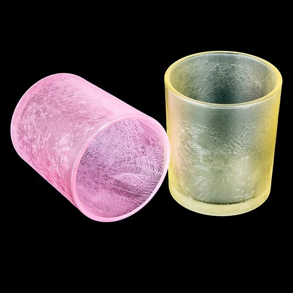 colored glass candle holder