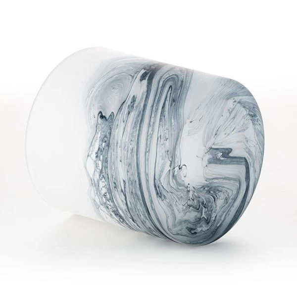 colored glass candle holder