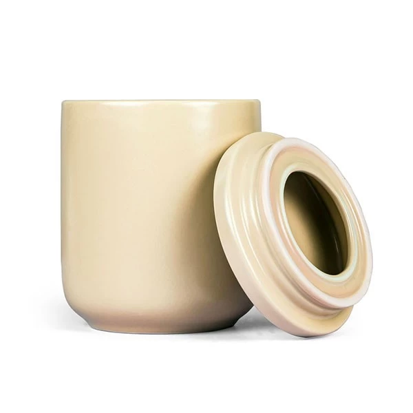 ceramic candle jar with lid