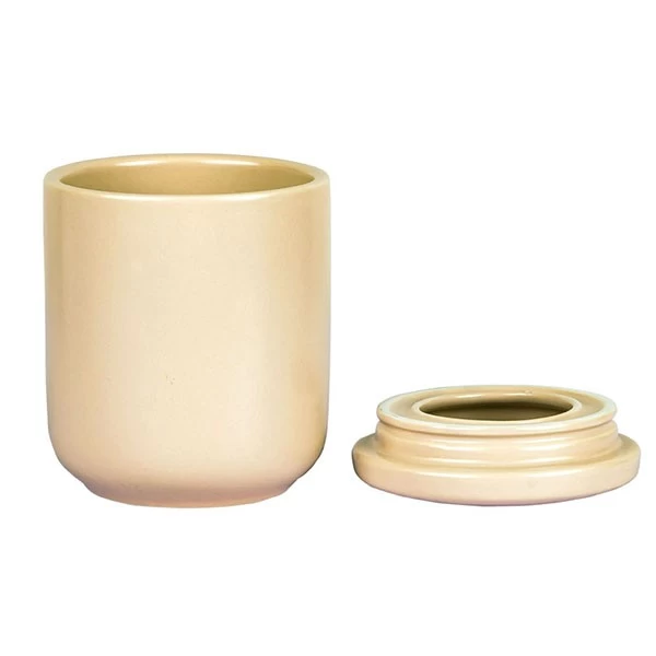ceramic candle jar with lid