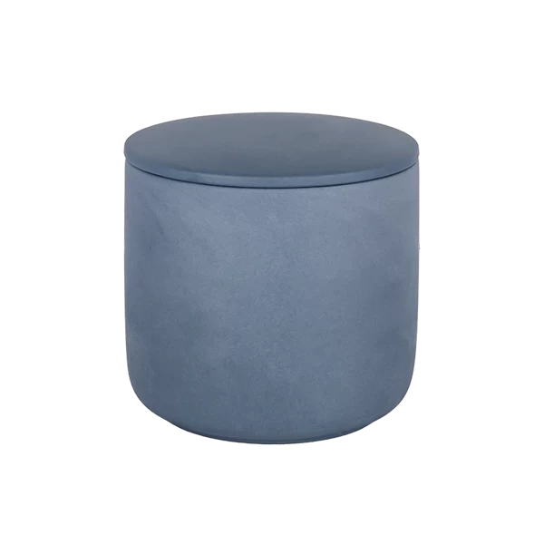 ceramic candle jar denim