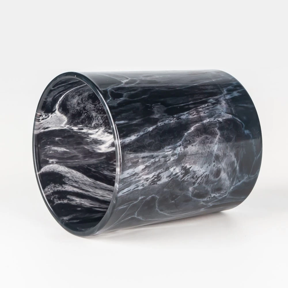 Marble Decor Candle Glass Container 8oz OEM