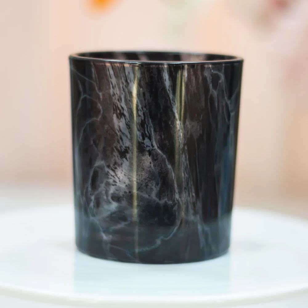 Marble Decor Candle Glass Container 8oz OEM