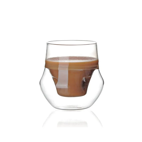 2oz High Borosilicate Heat-Resistant Glass Cup Thermal Insulation Double-Layer Coffee Cup