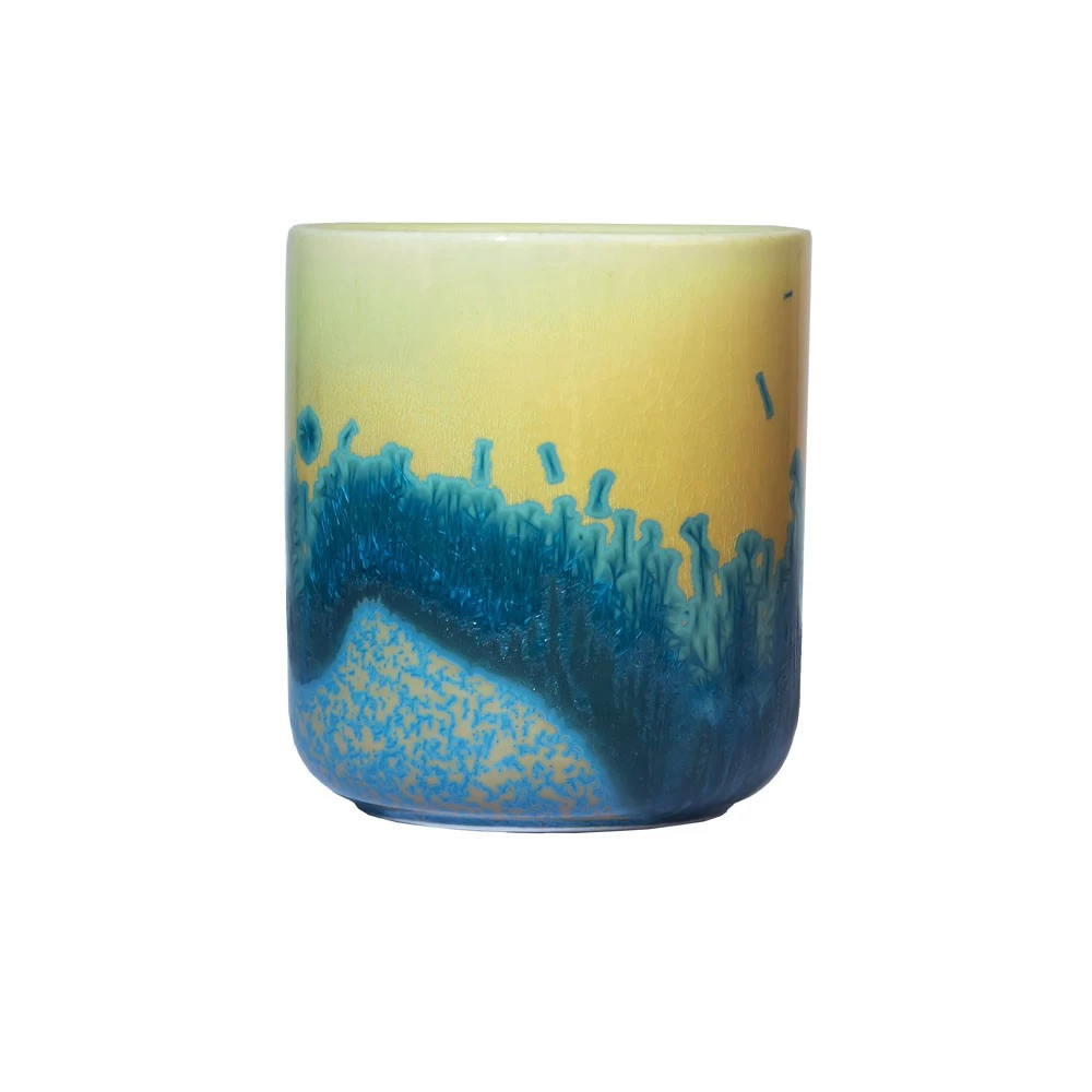 10oz Reactive Glazed Ceramic Candle Vessel Rustic Style