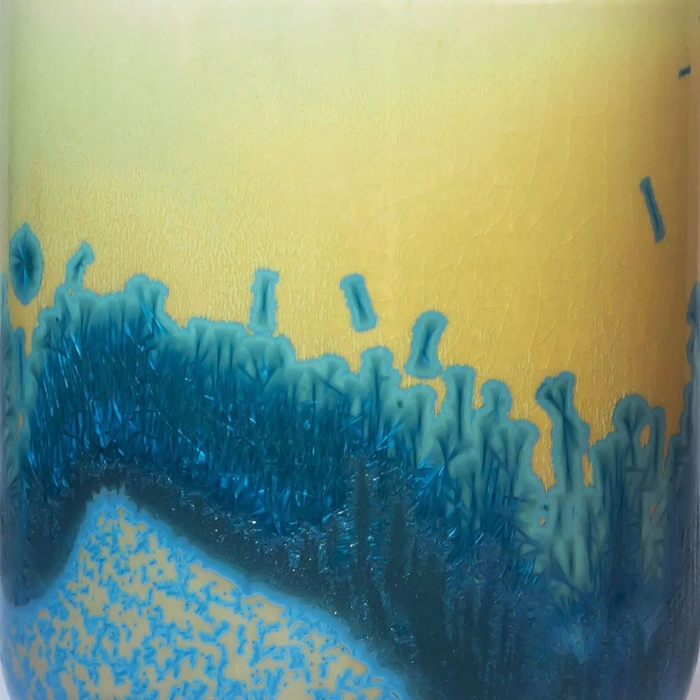 10oz Reactive Glazed Ceramic Candle Vessel Rustic Style