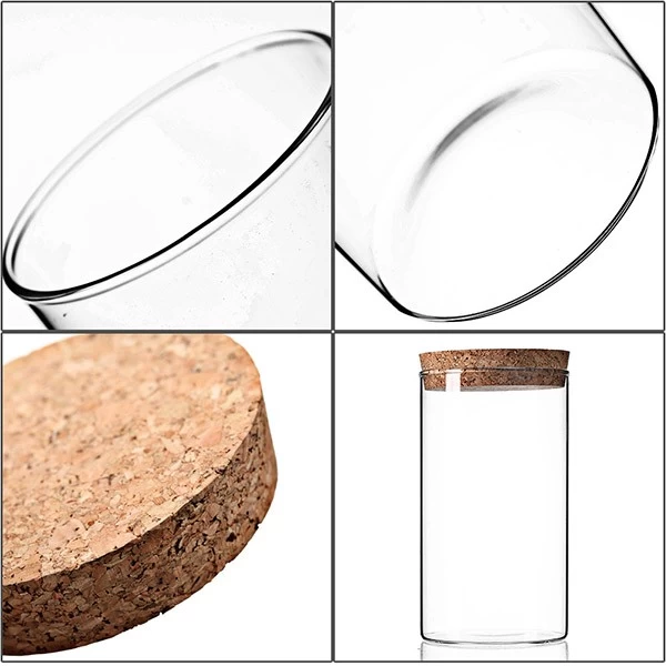 12oz Borosilicate Storage jar with cork lid