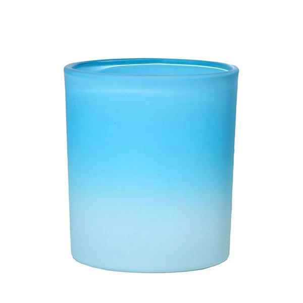 8oz Blue Matte Gradient Candle Glass for Scent Ocean Mist