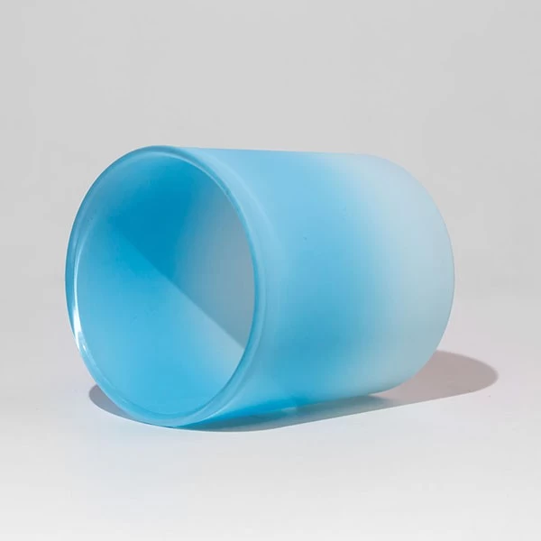 8oz Blue Matte Gradient Candle Glass for Scent Ocean Mist