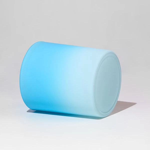 8oz Blue Matte Gradient Candle Glass for Scent Ocean Mist