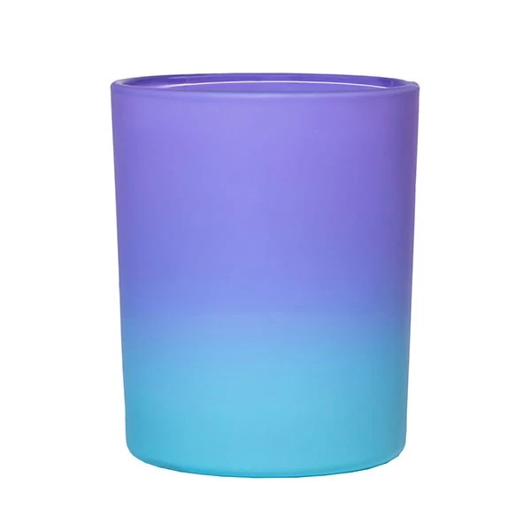 8oz Purple Matte Gradient Candle Glass for Scent Lavender