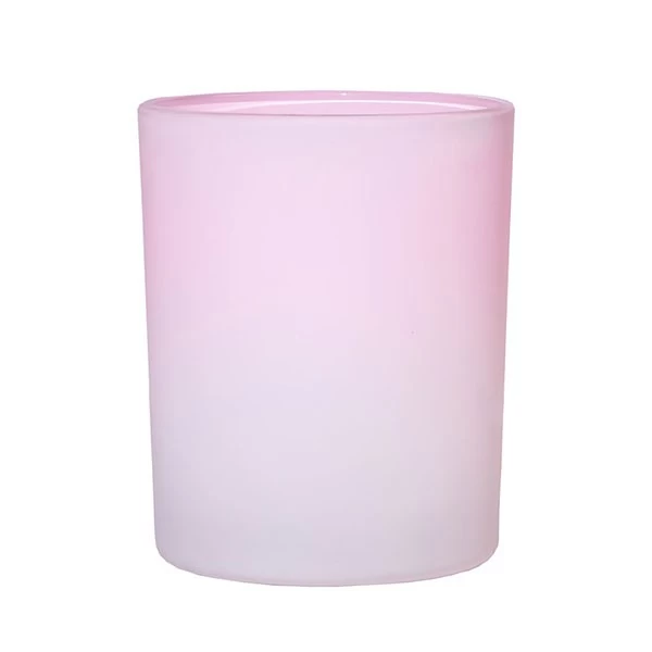 8oz Pink Matte Gradient Candle Glass for Scent Japanese Cherry Blossom