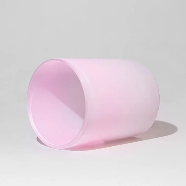 8oz Pink Matte Gradient Candle Glass for Scent Japanese Cherry Blossom