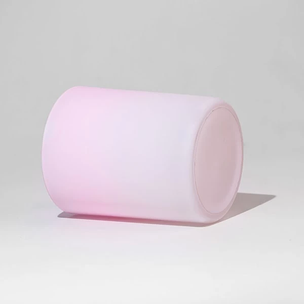8oz Pink Matte Gradient Candle Glass for Scent Japanese Cherry Blossom