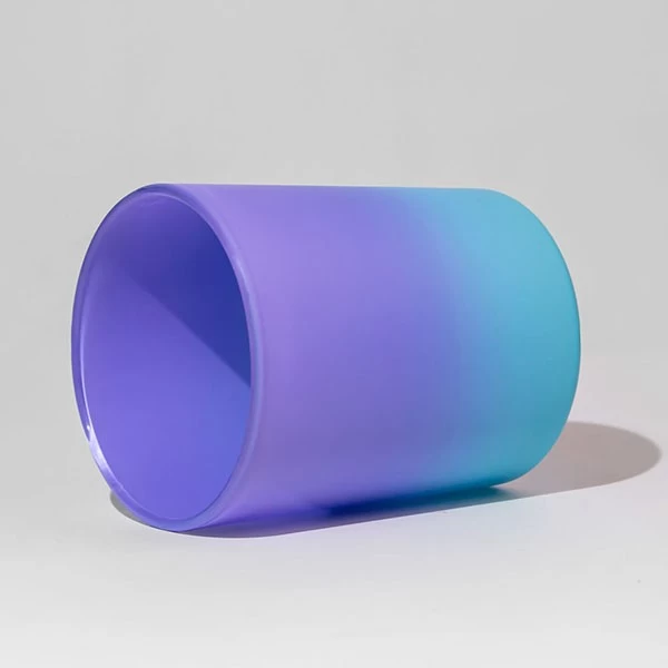 8oz Purple Matte Gradient Candle Glass for Scent Lavender