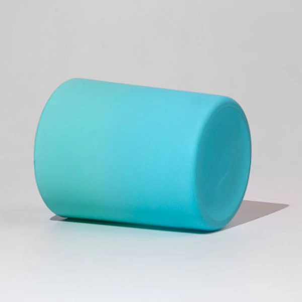 8oz Light Green Matte Gradient Candle Glass for Scent Wild Mint