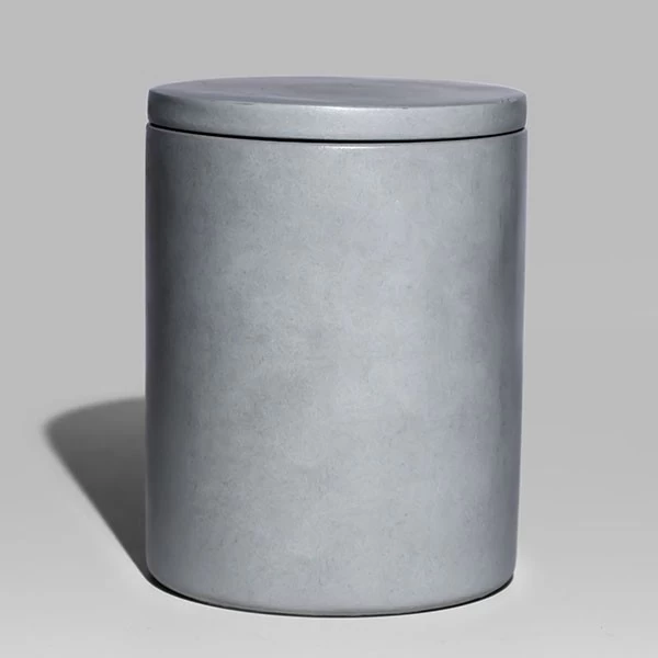 concrete candle jar