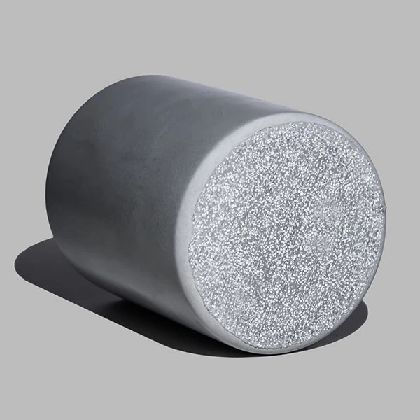 grey concrete candle holder with lid