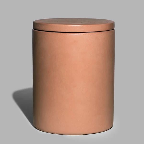 concrete candle jar