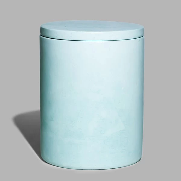 concrete candle jar