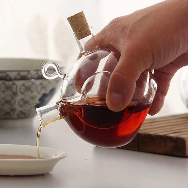 2 in 1 olive oil and vinegar dispenser borosilicate glass for kitchen