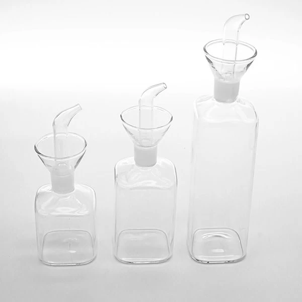 260ml square borosilicate glass vinegar bottle