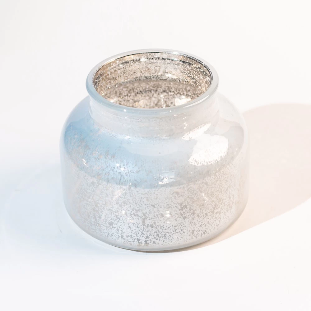 Producing Translucent White Speckled Mercury Candle Jar 19oz