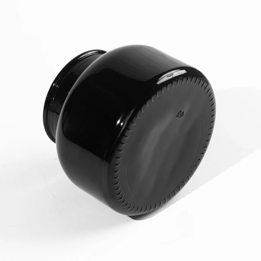 Wholesale 18oz Glossy Black Glass Jar