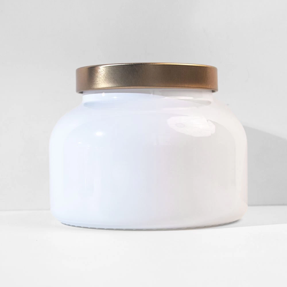 Wholesale Empty 18oz Glossy White Candle Jar