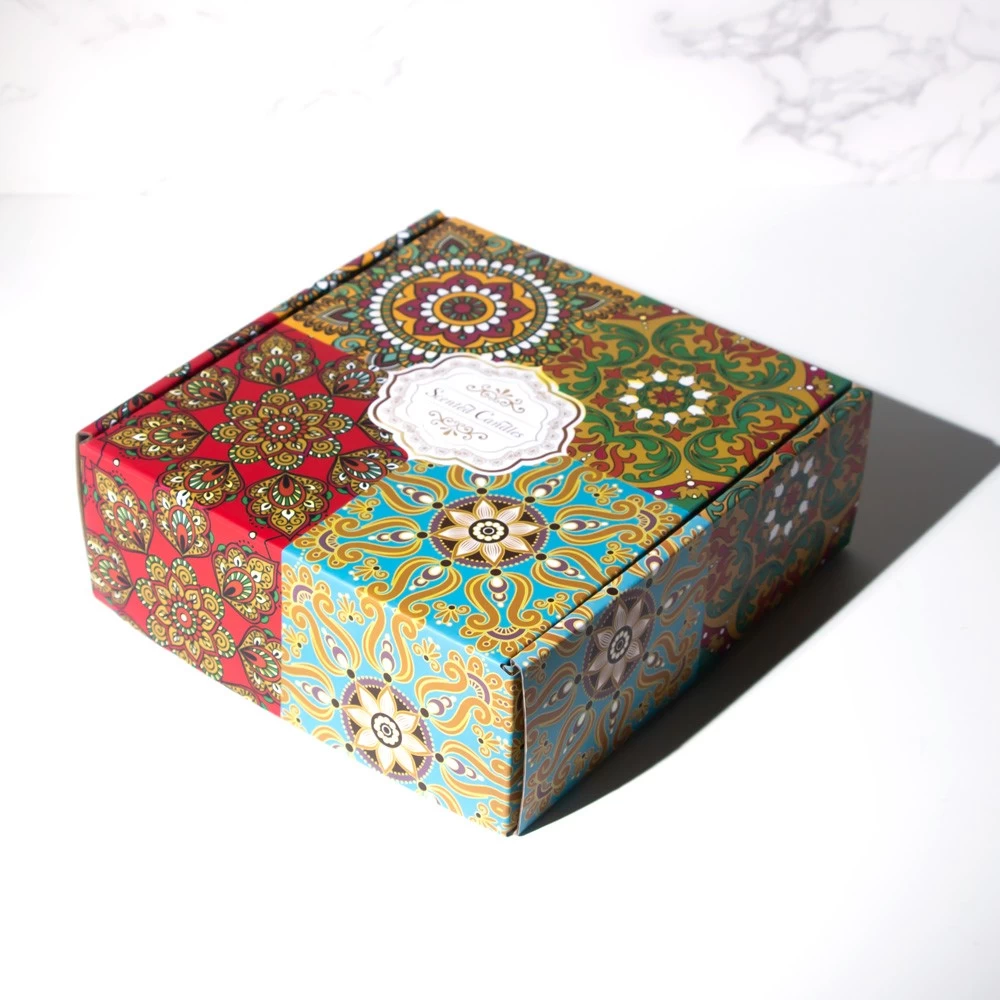 Watercolor Tin Containers Custom Metal Seamless Empty Tin Box