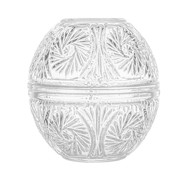 Luxury Multi-functional Textured Glass Jar for Candle, Candy, Tissue