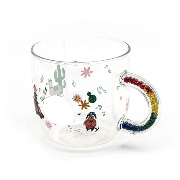 380ml Decal Printed Borosilicate Glass Mug - COPY - 30bmad