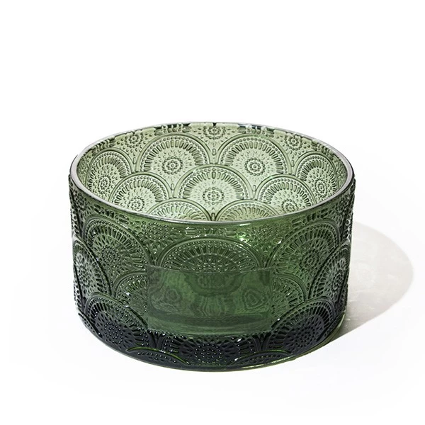 Wholesale 3 wick Candle Holder Glass Jar with Blank Frame