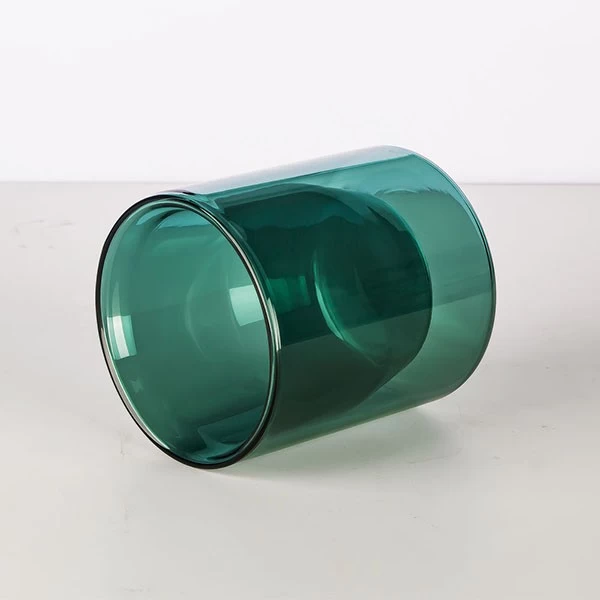 Bespoke 8oz double wall borosilicate glass green