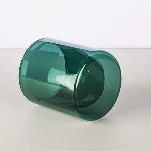Bespoke 8oz double wall borosilicate glass green